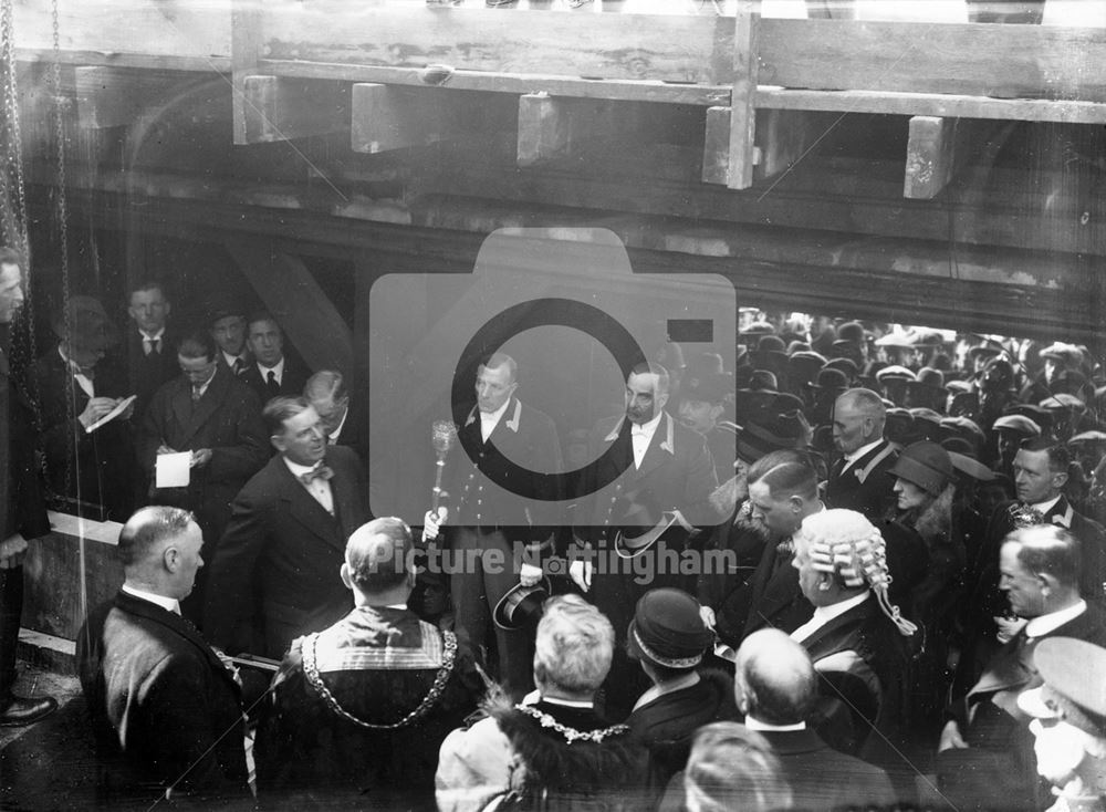 Council House - laying foundation stone