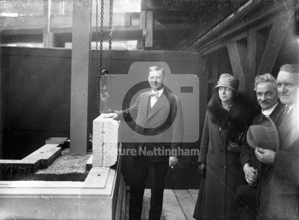 Council House - laying foundation stone