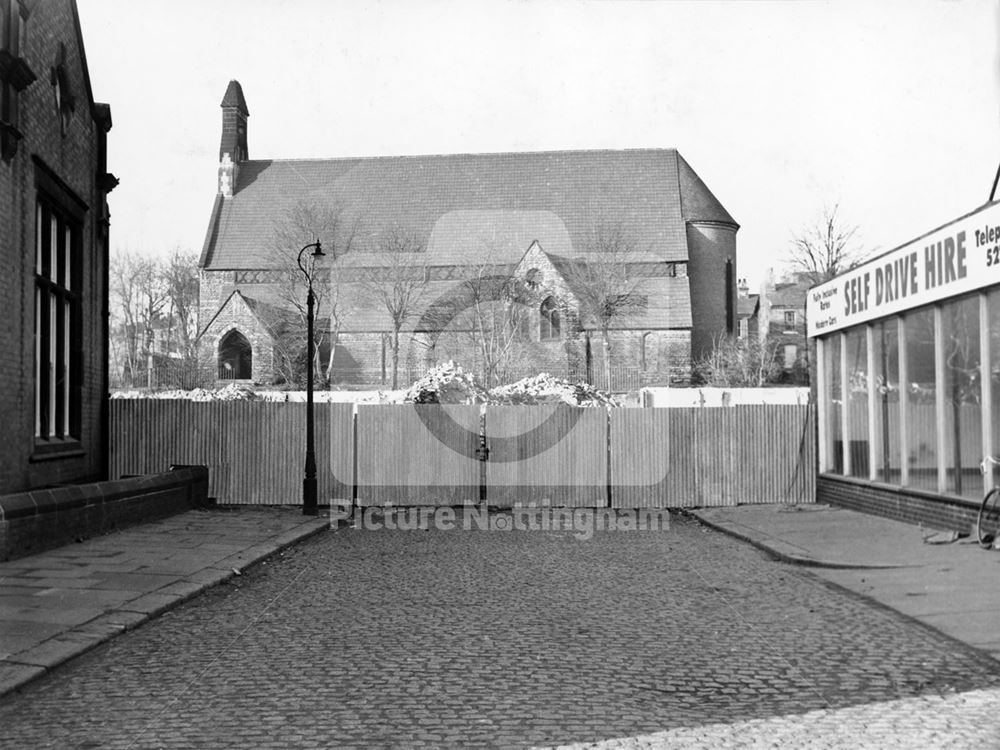 St Matthias' Church - looking from the junction of Carlton Road and Cardiff Street.