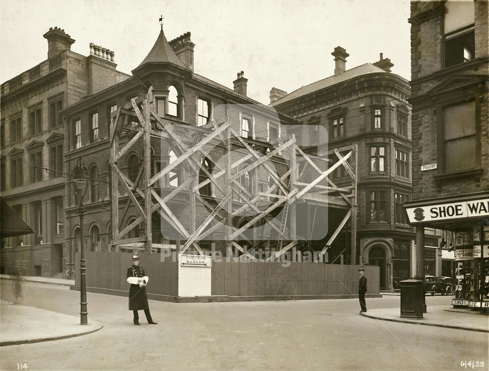 Sewer Construction - Working Shaft, section 2 - Bridlesmith Gate - Victoria Street - Poultry junctio