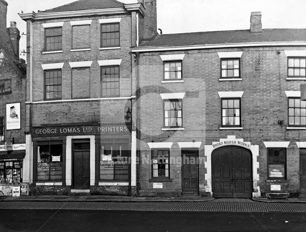 George Lomas Ltd, Printers works and office, Broad Marsh, Nottingham, 1958