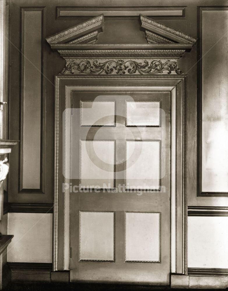 Georgian door in the interior of 64 St James' Street