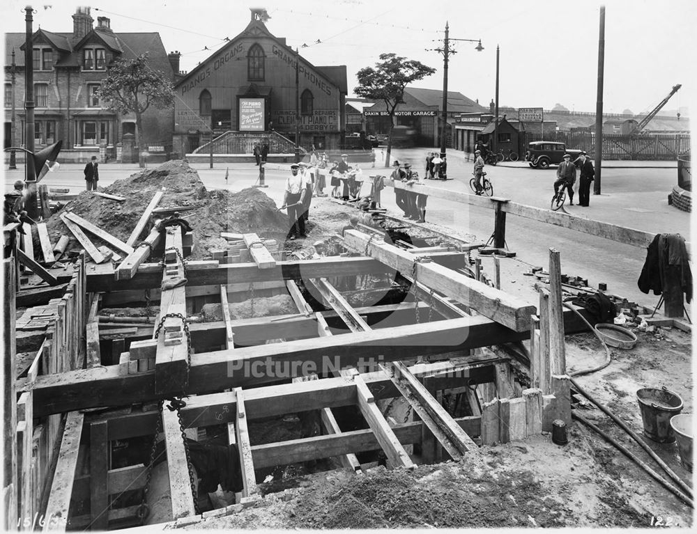 Excavations for storm culvert