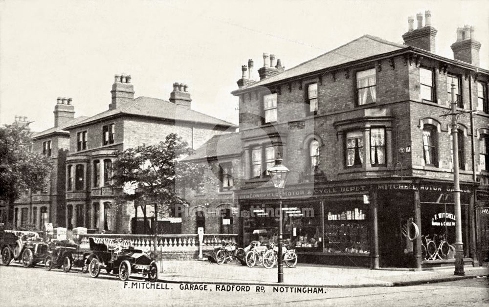 F Mitchell's Garage and shop, Radford, Nottingham, C 1900