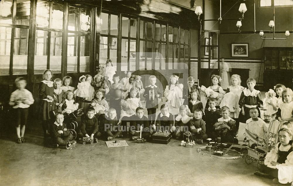 Interior view of Children and their toys - Sneinton Boulevard School