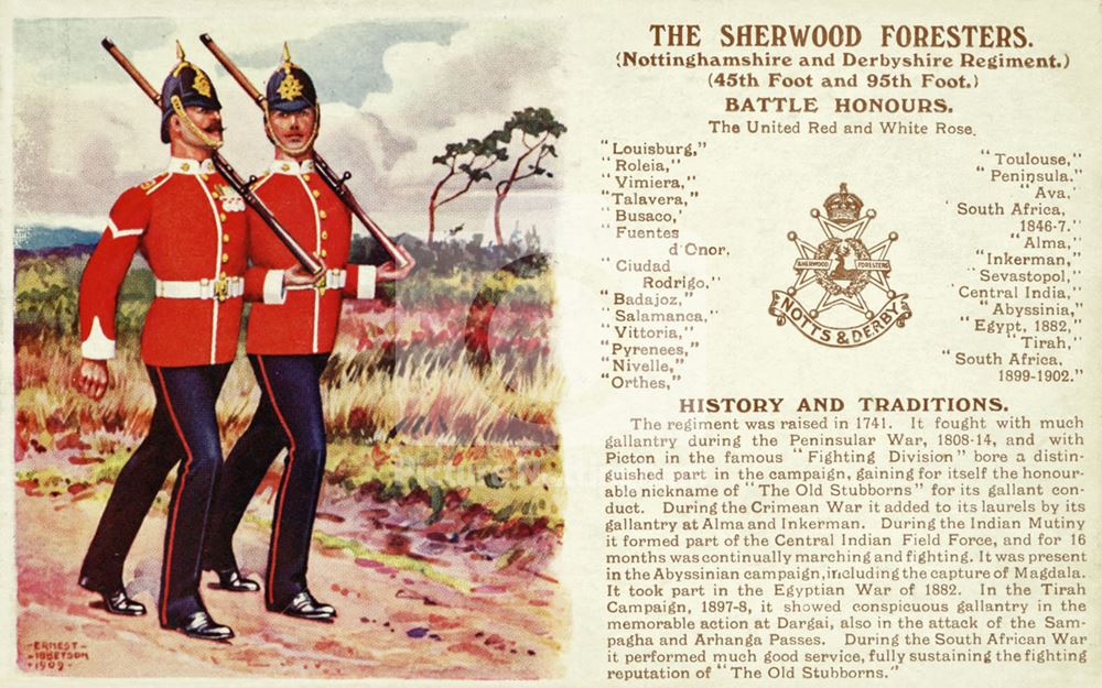 45th Foot and 95th Foot, Sherwood Foresters (Notts &amp;amp; Derbys Regiment)