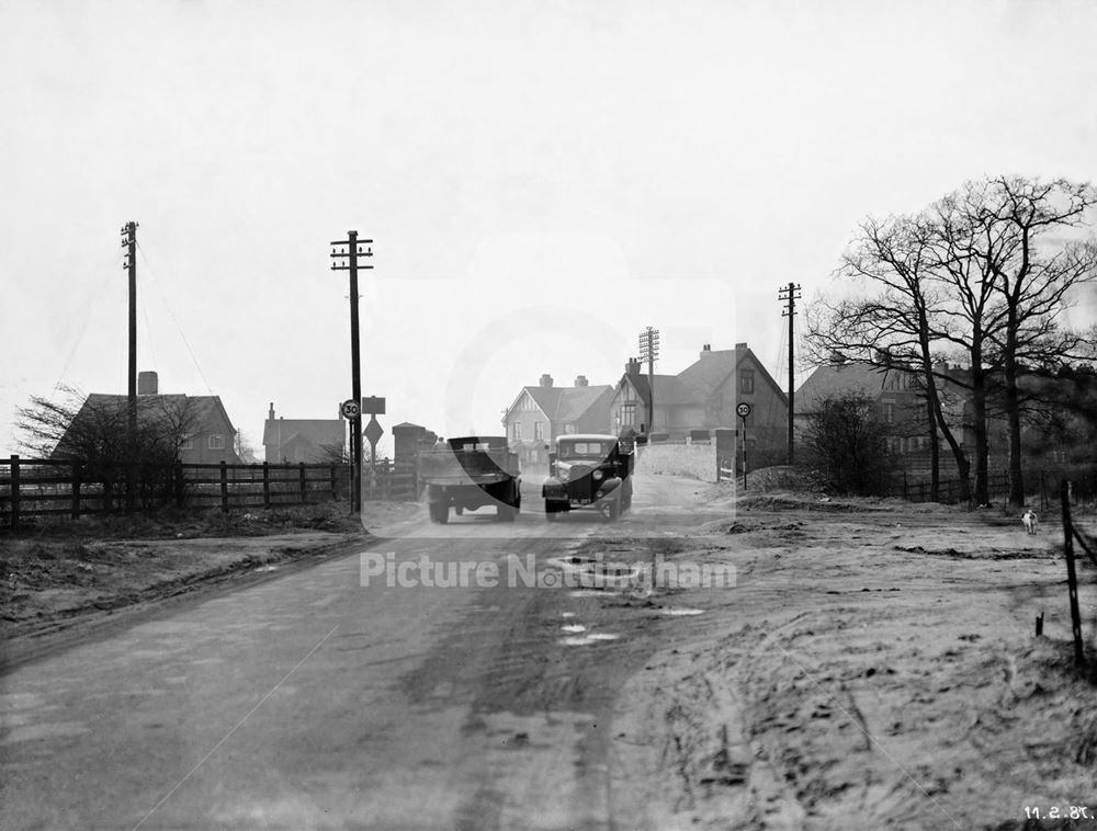 Arnold Road railway bridge, Old Basford, Nottingham, 1937