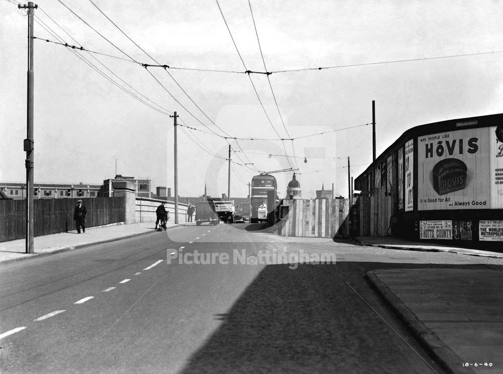 Construction works on the LMS Railway Bridge - Wilford Road