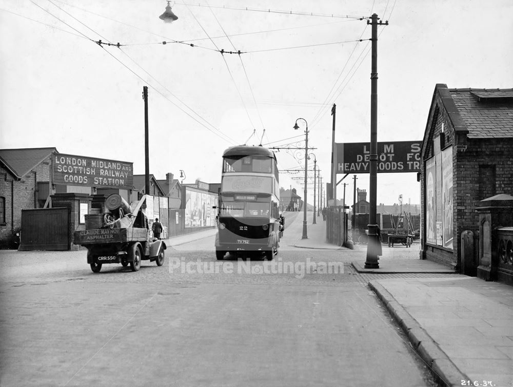 The LMS Railway Bridge prior to widening - Wilford Road