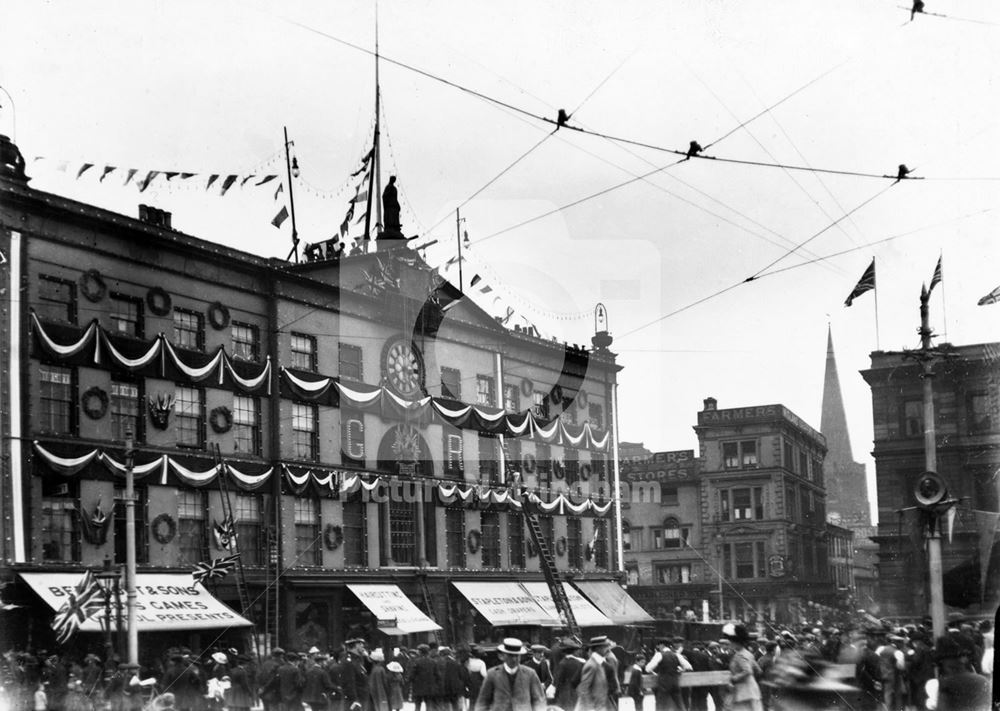 The Exchange decorated for the Coronation of King George V