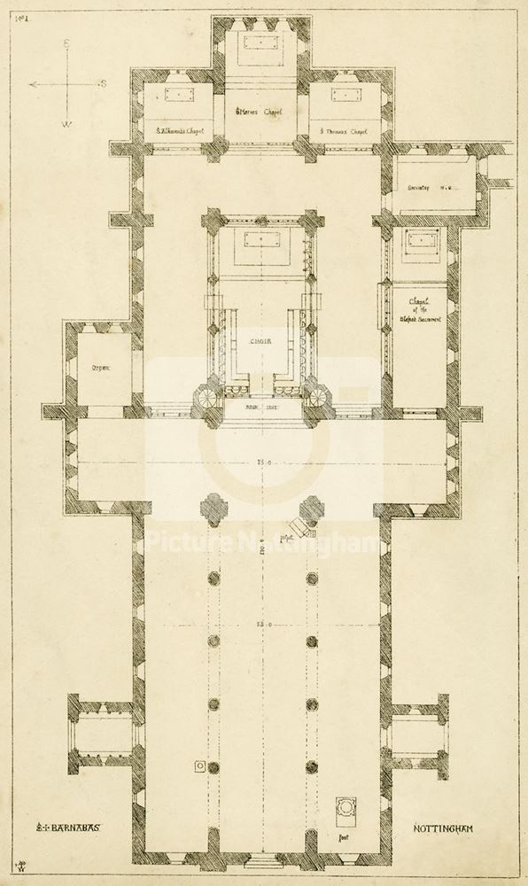 Floor plan of St Barnabas Cathedral