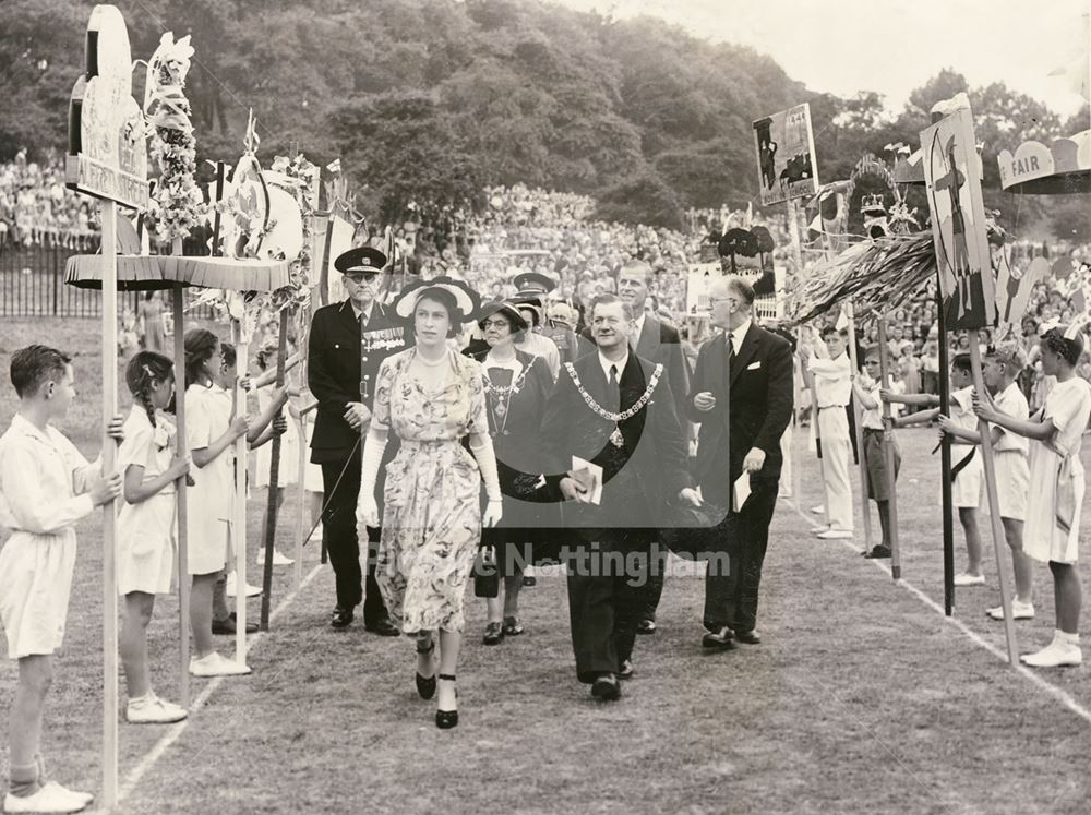 Royal visit of Princess Elizabeth and the Duke of Edinburgh to Nottingham