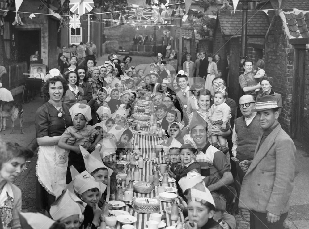 Coronation party, Lenton Street, Hyson Green, 1953