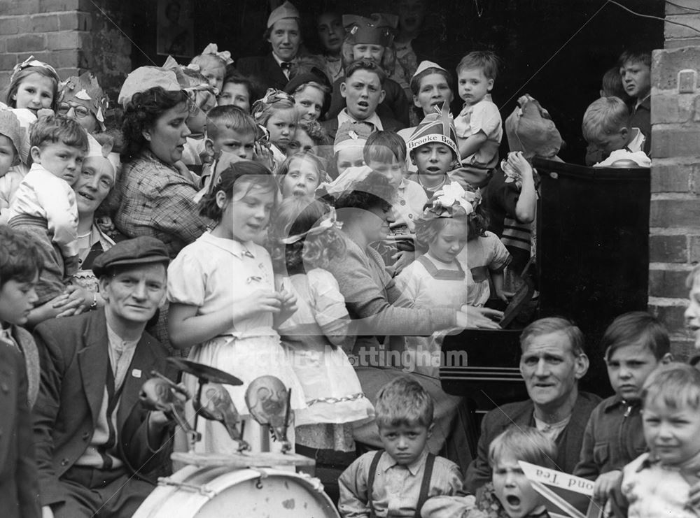 Street party on Coronation Day, 1953