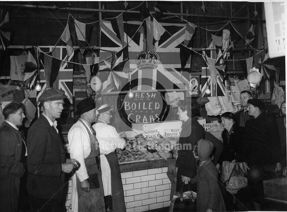 Coronation celebrations, Central Market, King Edward Street, 1953