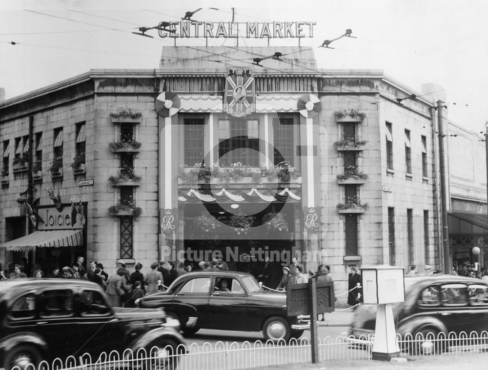 Coronation celebrations, Central Market, King Edward Street, 1953