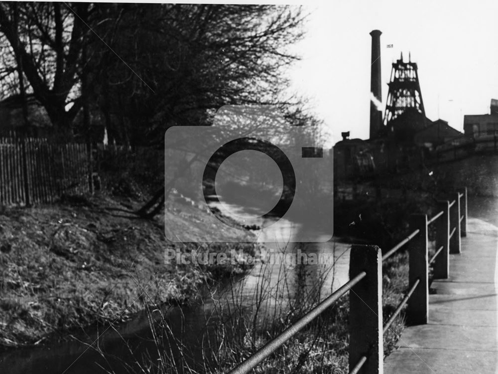 River Leen, Radford Colliery, Radford, c 1960s