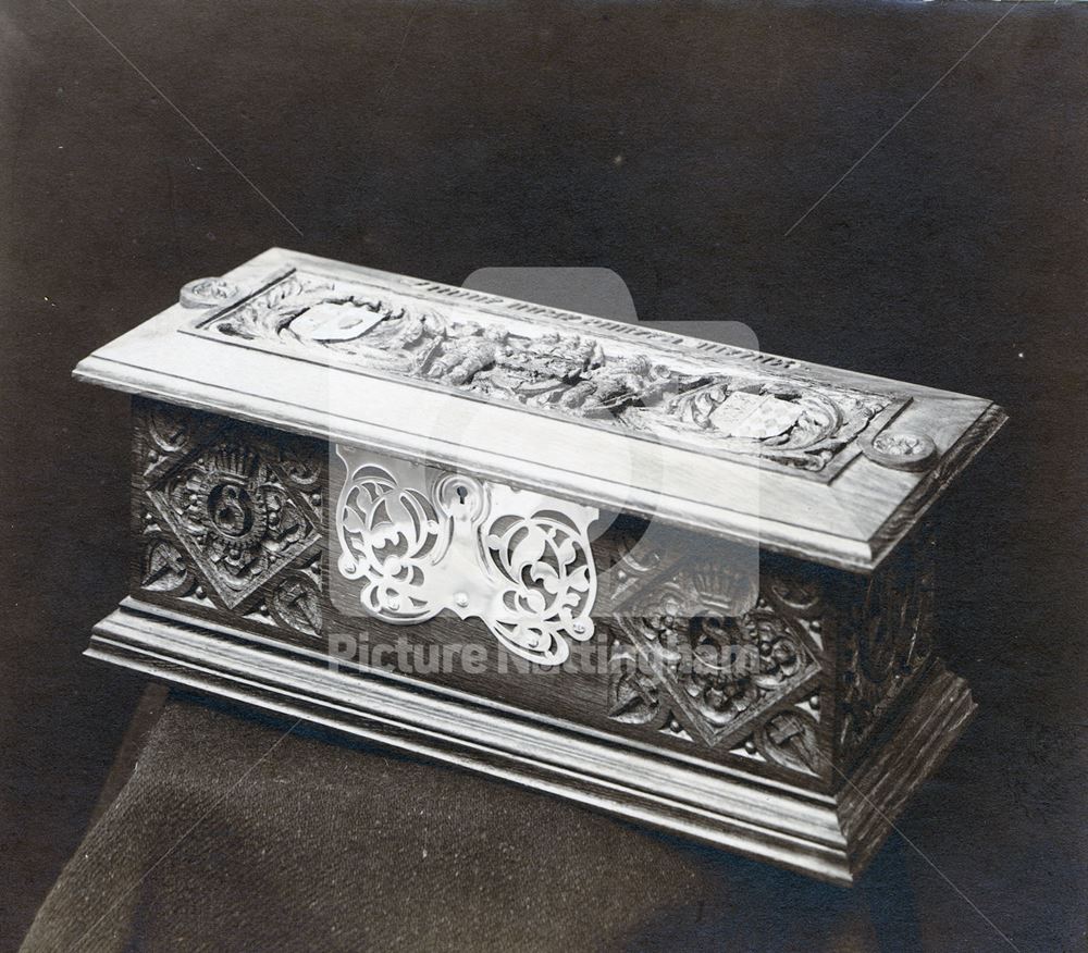 Booth, William, honorary freeman's casket, 1905