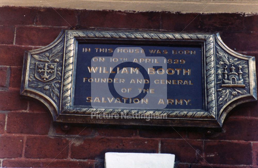 Memorial plaque, Notintone Place, Sneinton, 1982