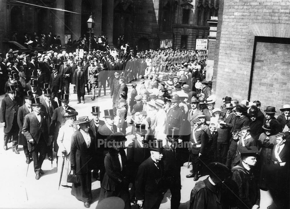 Albert Ball Memorial Service, St Mary's Church, Nottingham, 1917