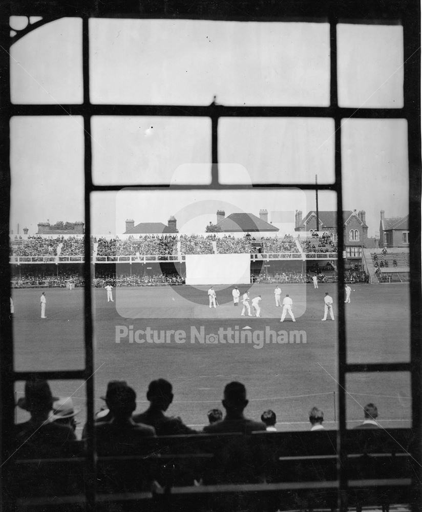 Cricket match: cricket ground 1932