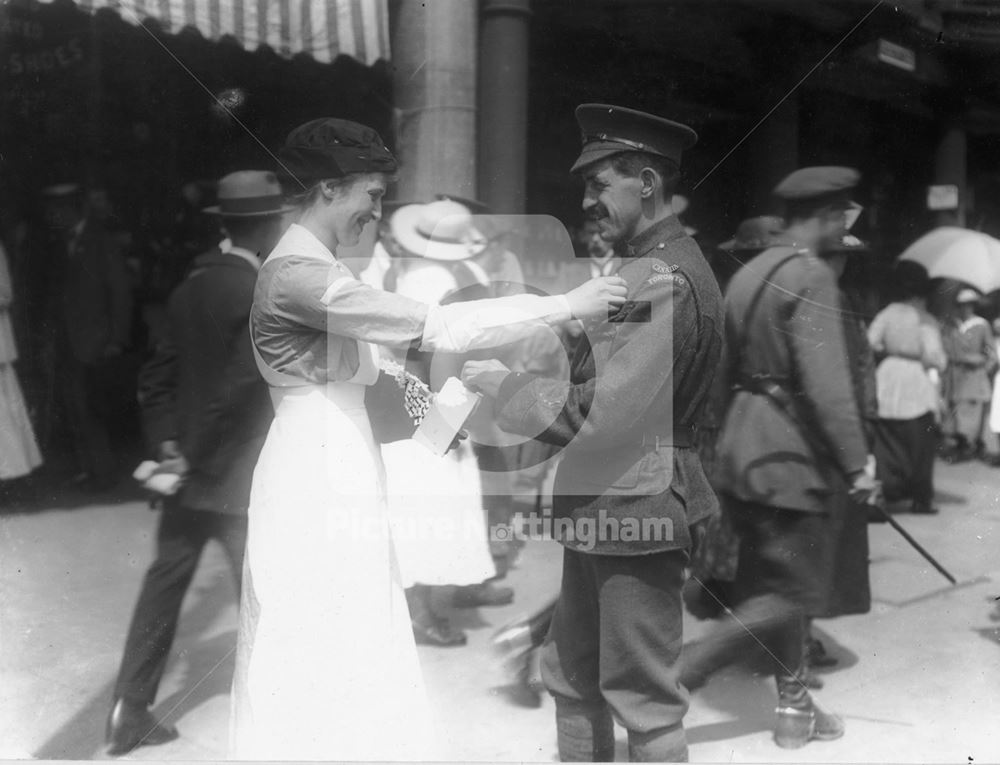 Flag seller, 1914-18