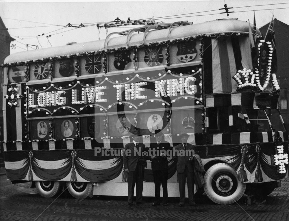 1937 Coronation, decorated Trolley Bus, 1937