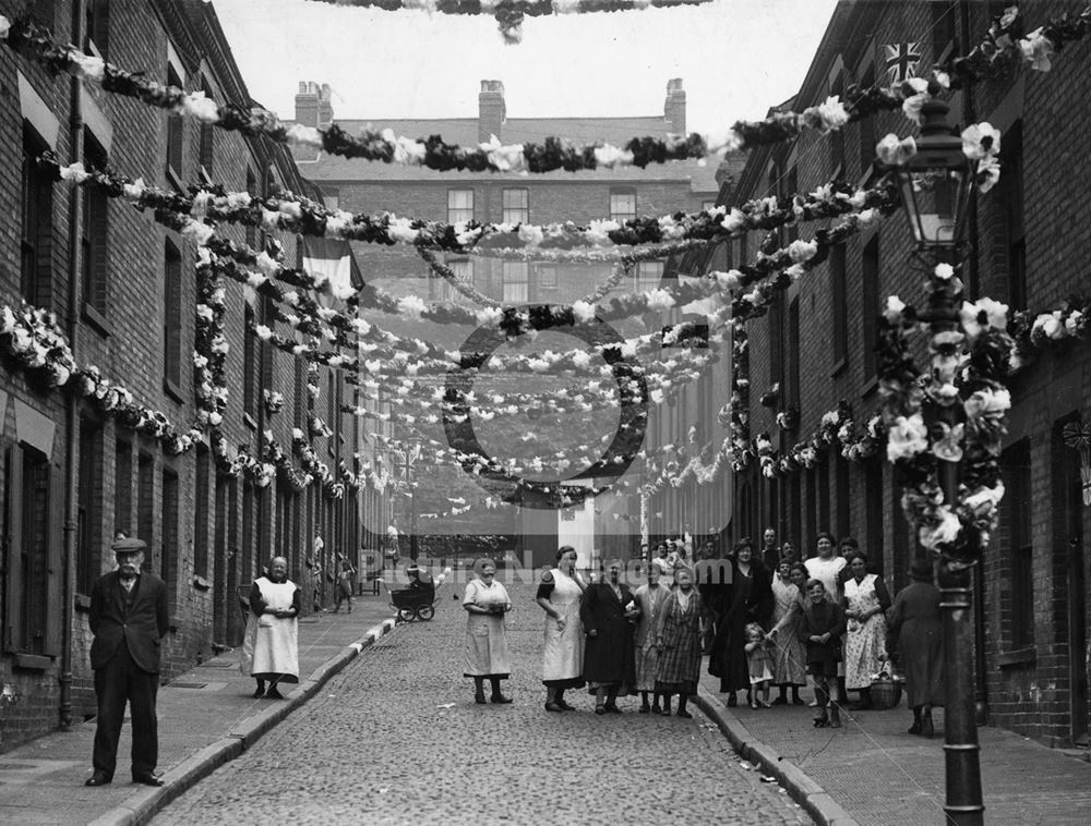 1937 Coronation, decorations, Beacon Street, St Anns', 1937