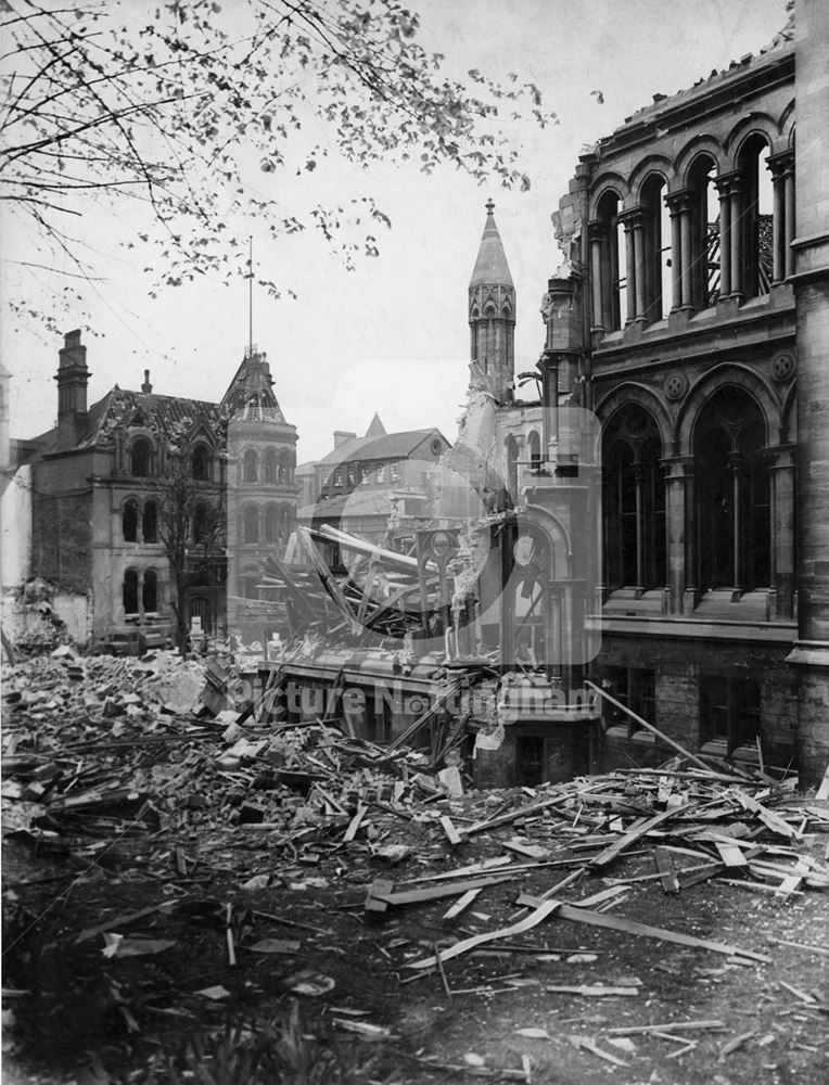 Bomb damage, University college, Shakespeare Street, 1941