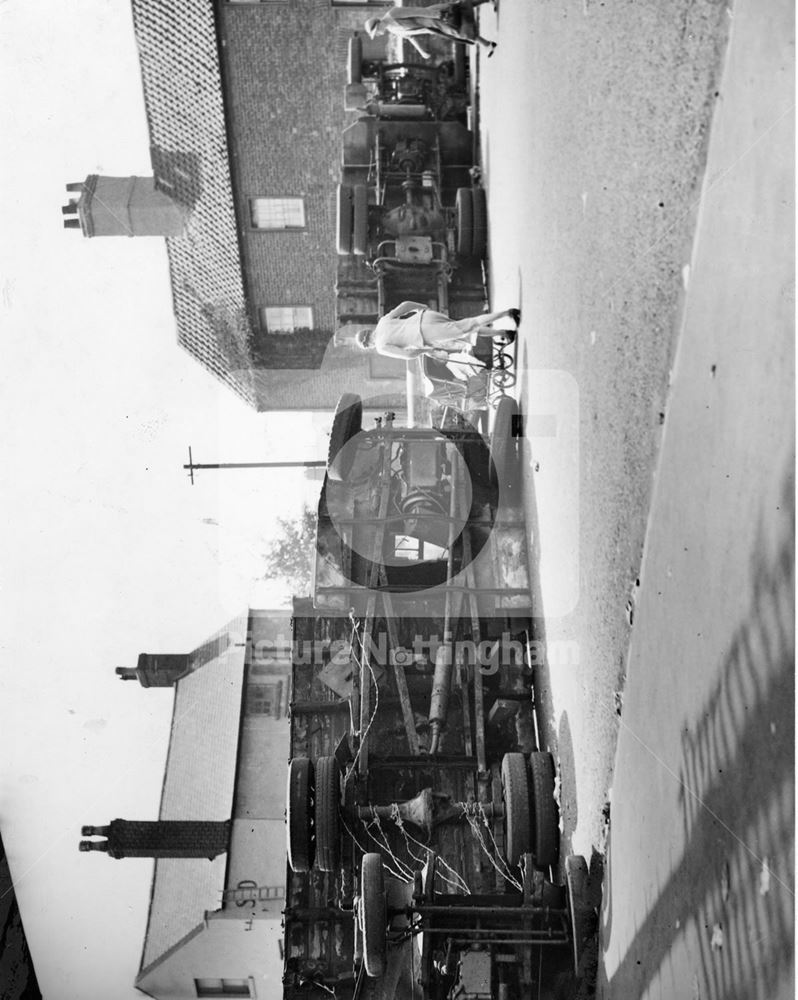 Barricades at one of the approaches to the City, 1940