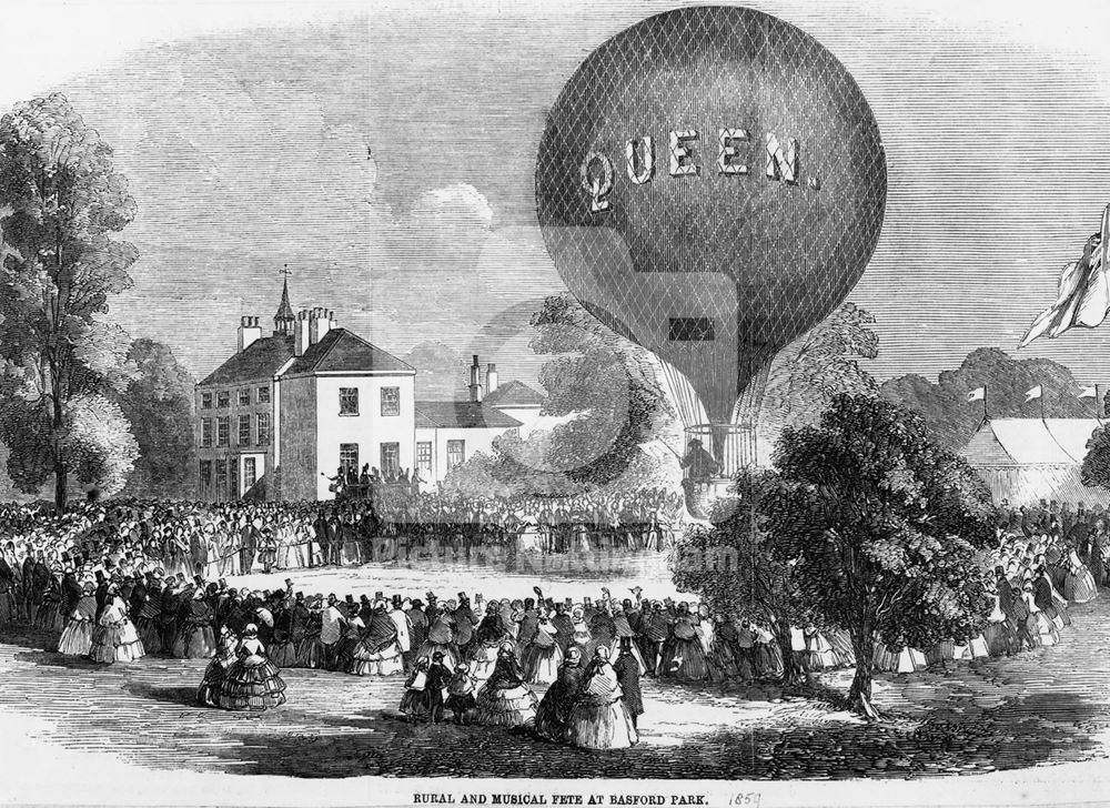 Rural and music fete, Basford Park, Basford, 1859