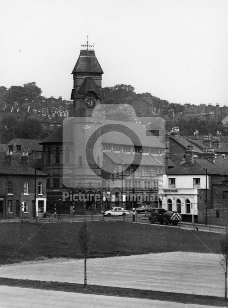 Baptist church and schools, Woodborough Road, 1973