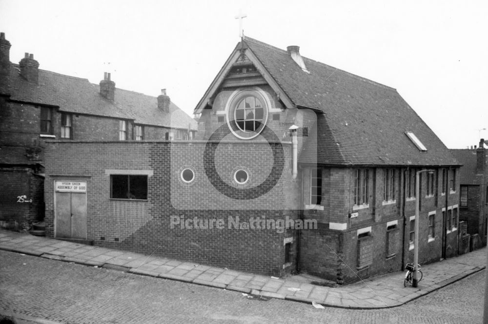 Assembly of God Church, Fisher Street/Shipstone Street, Hyson Green, 1975