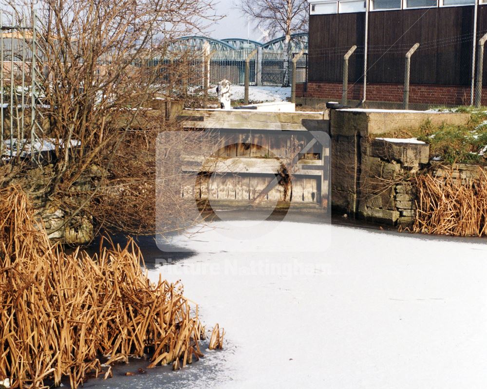 Trent Lock (flood?) gates (no1) - looking north