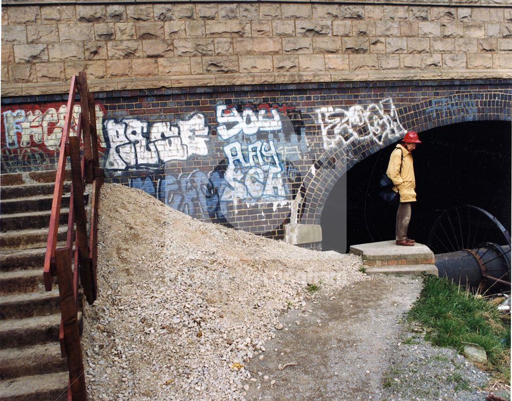 Graffiti on Gamston Bridge, Grantham Canal, Gamston, 1996