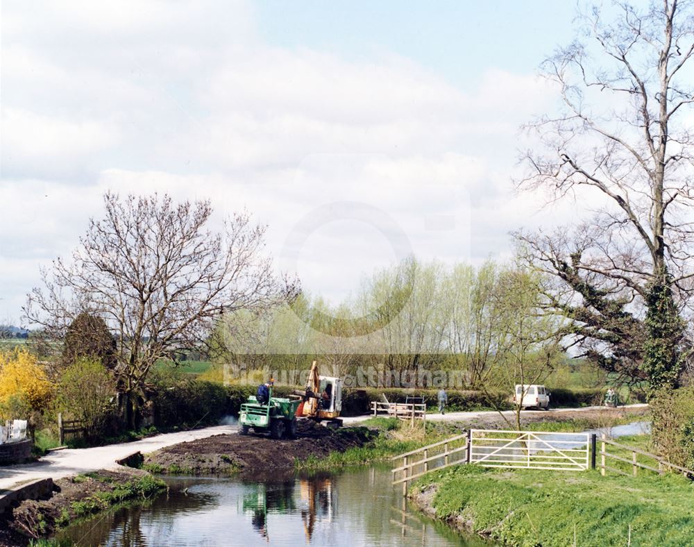 Looking from Skinner's Lock (no4) improvement work being carried out