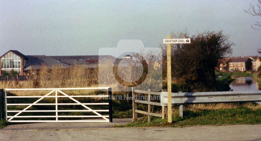 Safeway Supermarket and modern houses at Gamston