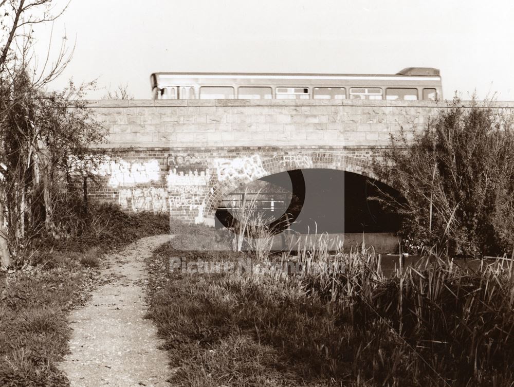 Gamston Bridge (no4) - Looking North : Obstructed by pipe