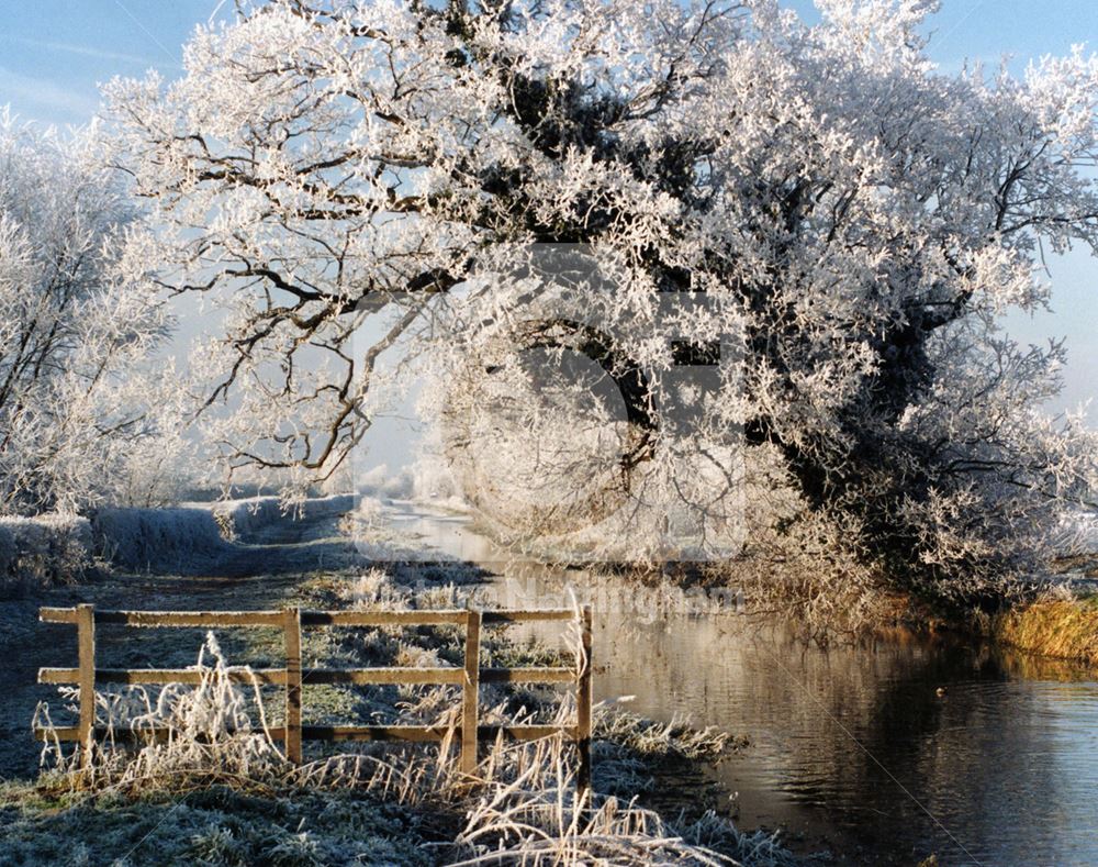 Looking west on a frosty day near Bassingfield