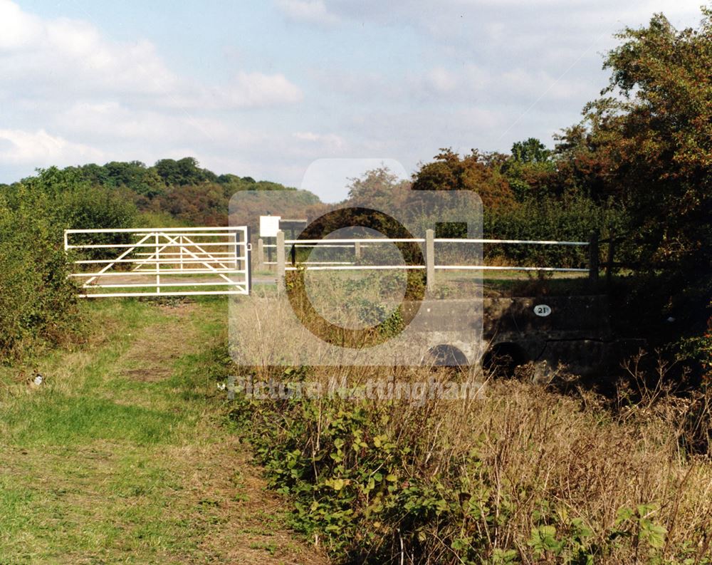 Cropwell Town Bridge (no21) looking NE towards Hoe Hill, 