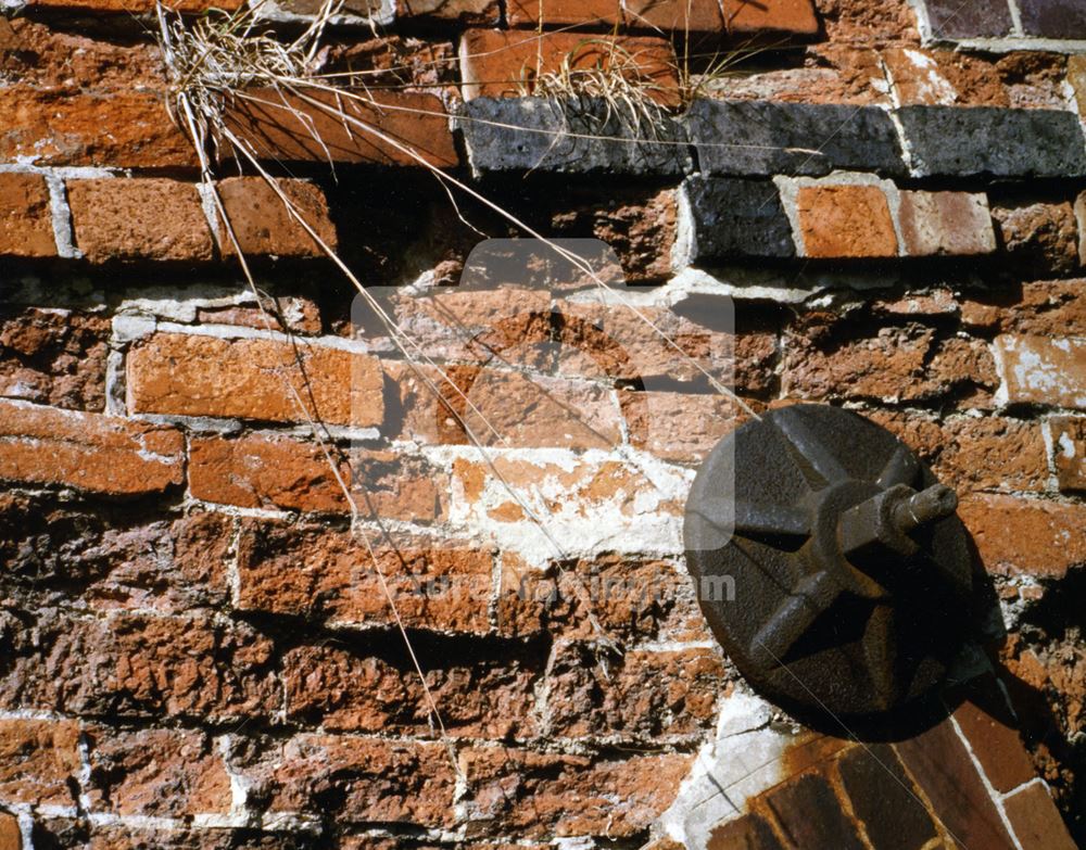 Fosse Bridge (no18) - Detail of the Brickwork and a tie Bolt