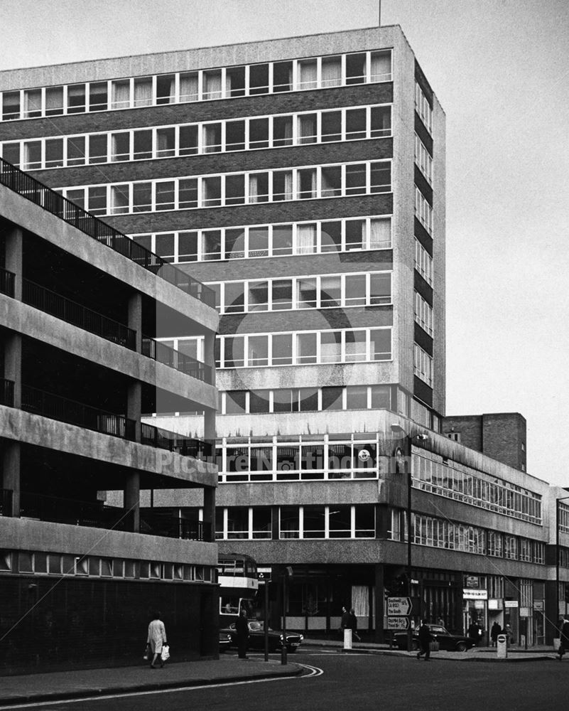 Corner Milton St and Burton Street, Nottingham, 1975