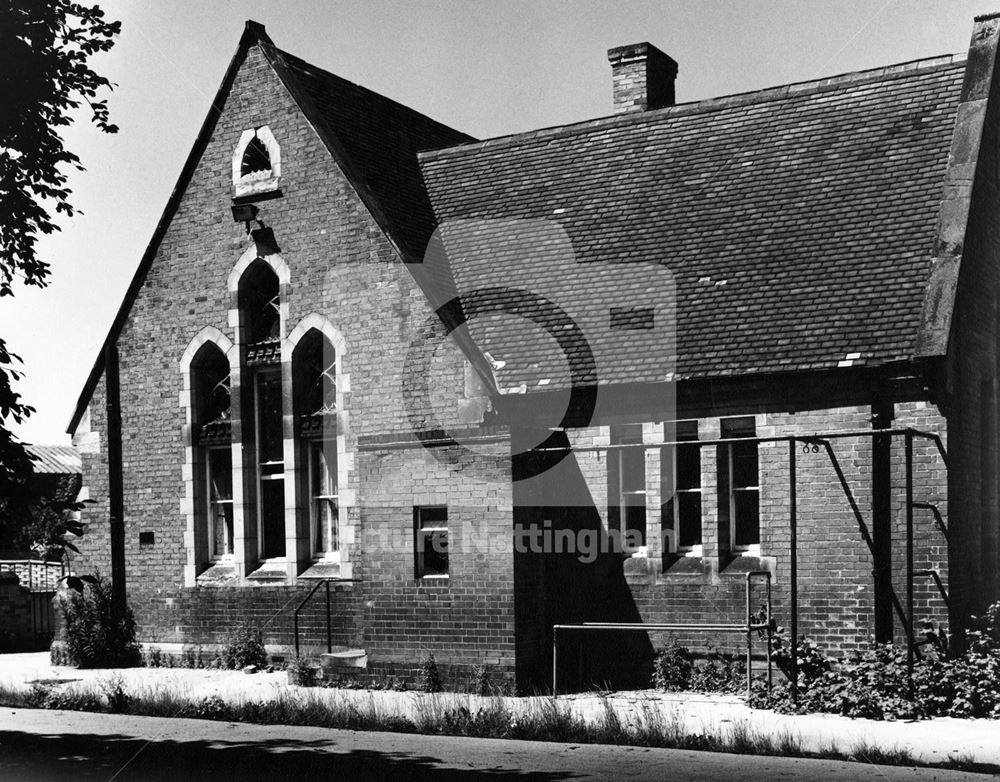 Free School, The Green, Ruddington, 1977