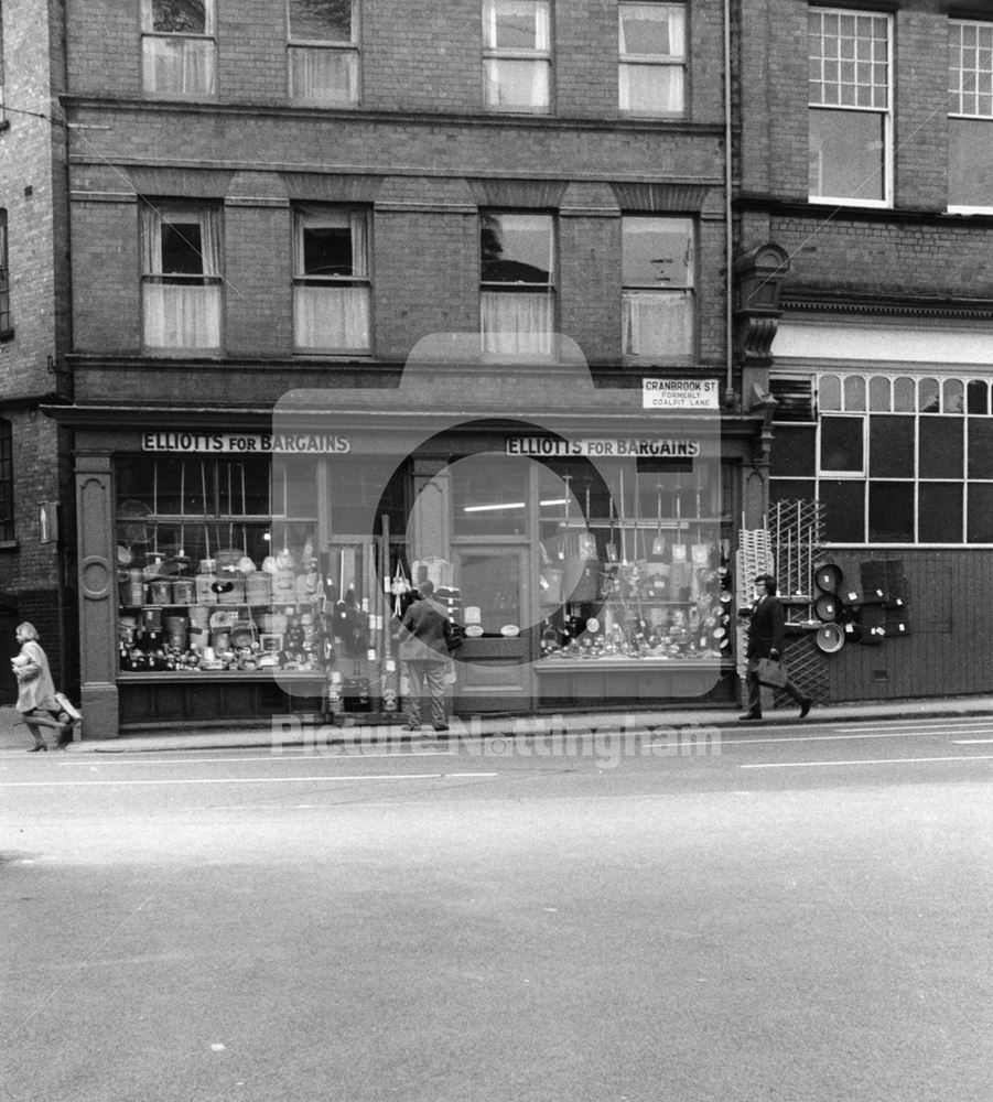 Elliots for Bargains' Hardware Shop, Cranbrook Street, Nottingham, 1973