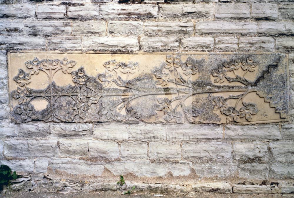 Early C14 coffin lid, St. Luke's Parish Church, Hickling, 1994