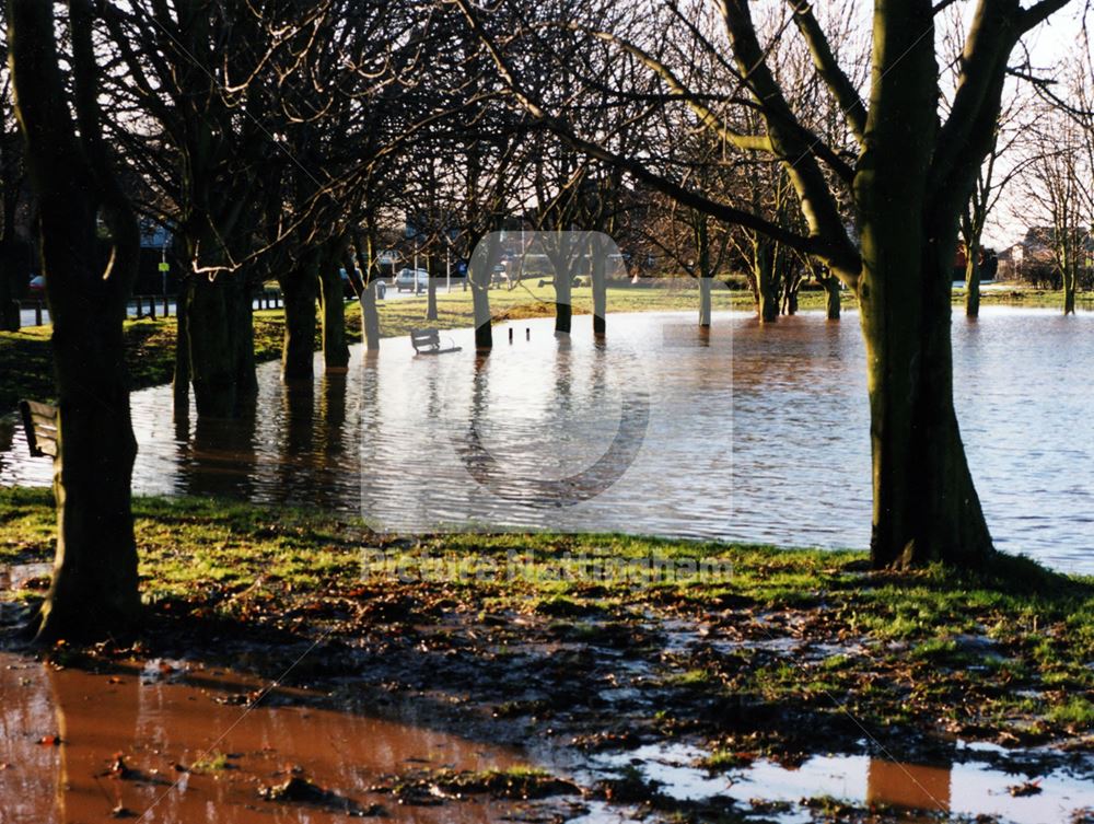 Floods in Lowdham: The Cricket Field