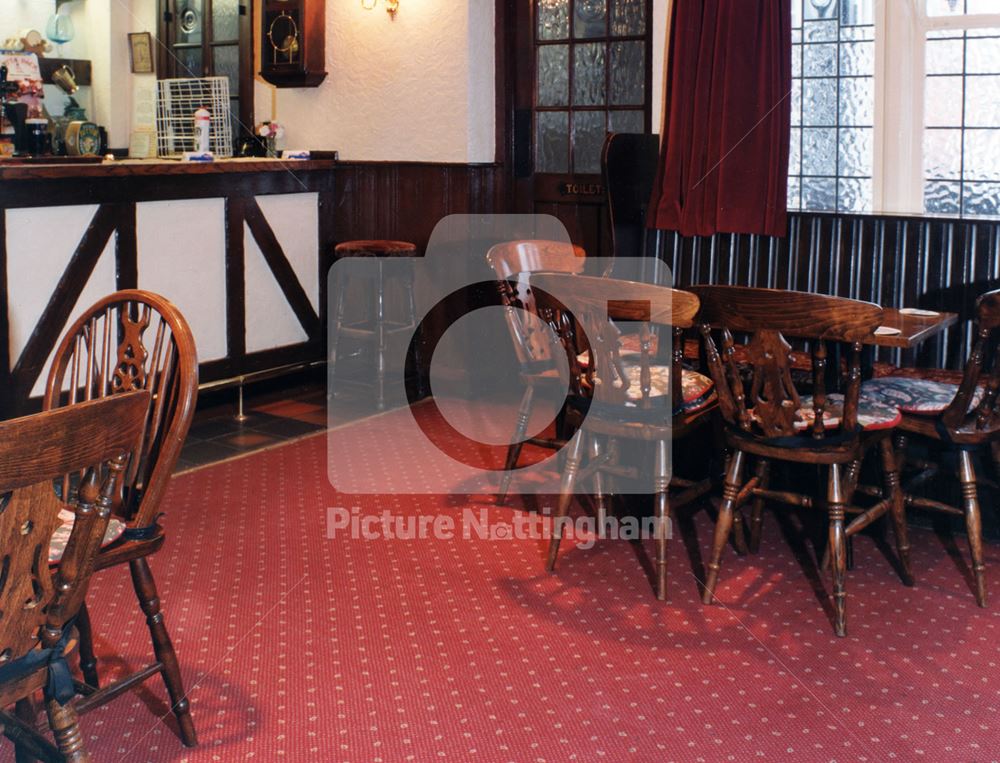 Public Bar of the Four Bells Public House, 87 Main Street, Woodborough, 1999