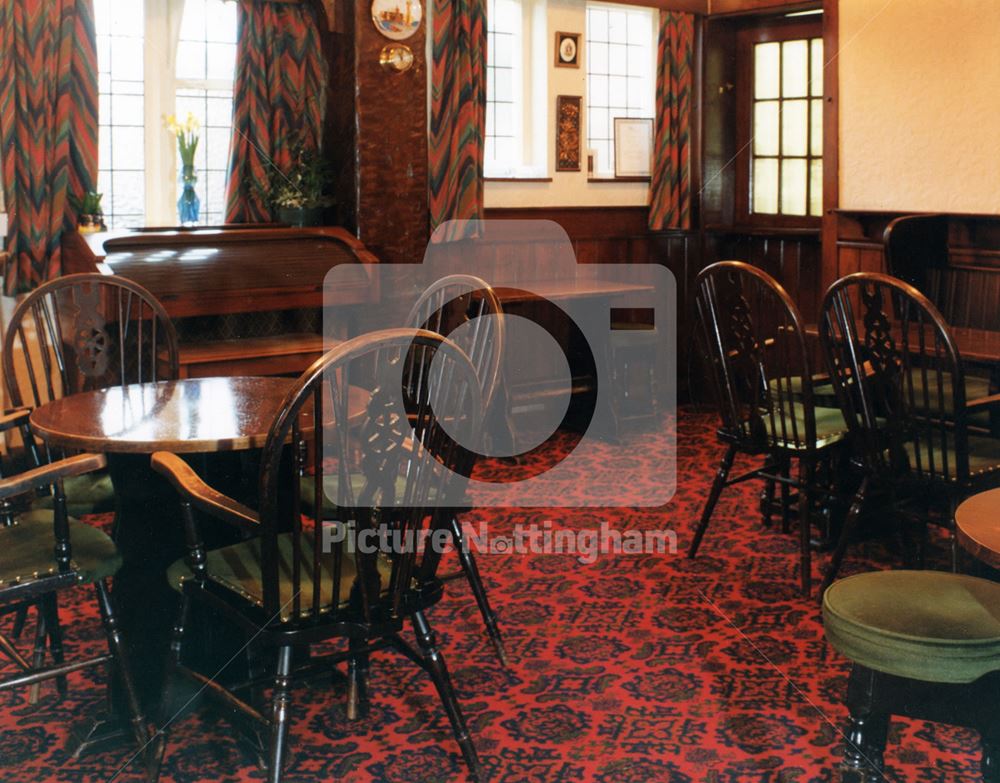 Lounge Bar of the Four Bells Public House, 87 Main Street, Woodborough, 1999 