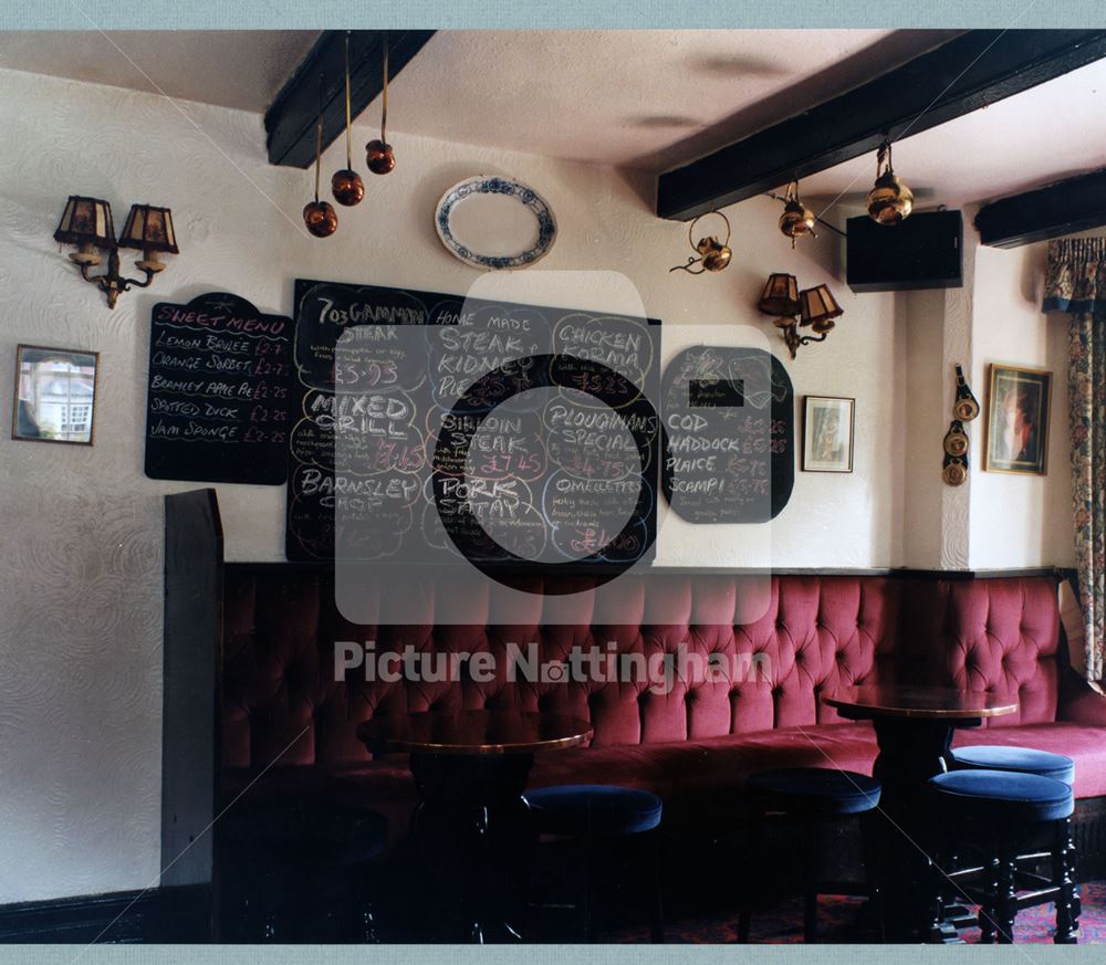 Lounge Bar of the Railway Inn, Station Rd, prior to Re-furbishment. Licensee: John Broderick Cook (7