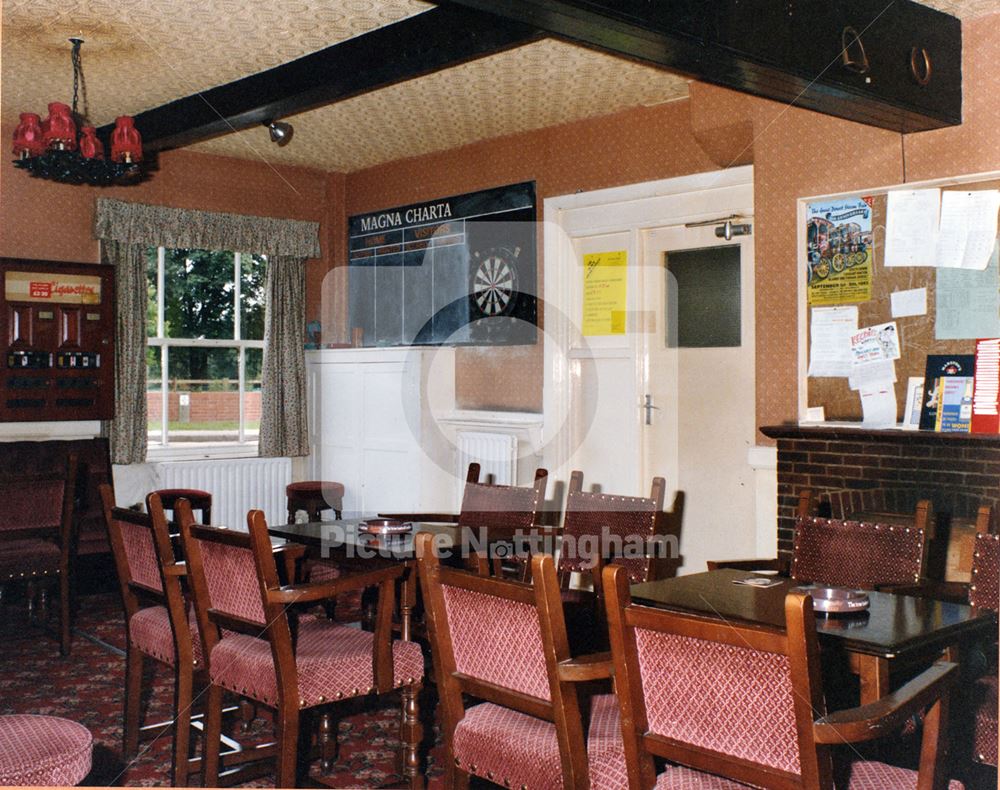 Public Bar of the Magna Carta Public House, Southwell Road, Lowdham, 1993